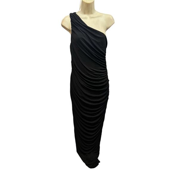 ZEYNEP ARCAY Strapless Ruched Midi Dress In Black New With Tags Size US 8 - Picture 5 of 9
